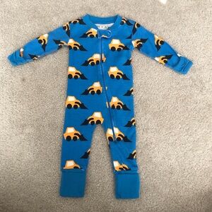 M+A By Monica And Andy Bulldozers At Work Organic Cotton Baby Boy Size 3-6 Month